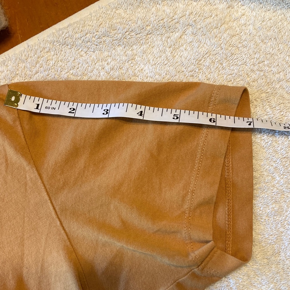 Uniqlo Women’s Short Sleeve V-Neck Tee - Mustard - Picture 4 of 7